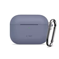   Tech-Protect AirPods Pro 3 szilikon tok, karabinerrel, világoskék