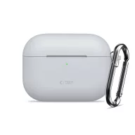   Tech-Protect AirPods Pro 3 szilikon tok, karabinerrel, szürke