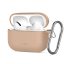 Tech-Protect AirPods Pro 3 szilikon tok, karabinerrel, barna (Caffe Latte)