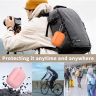   Tech-Protect AirPods Pro 3 szilikon tok, karabinerrel, sötétzöld