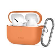   Tech-Protect AirPods Pro 3 szilikon tok, karabinerrel, narancs