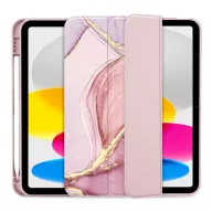   Tech-Protect Sc Pen Apple iPad 11 2025 / iPad 10.9 2022 oldalra nyíló, kitámasztható mappa tok ceruza tartóval, márvány