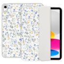 Tech-Protect Sc Pen Apple iPad 11 2025 / iPad 10.9 2022 oldalra nyíló, kitámasztható mappa tok ceruza tartóval, virág minta