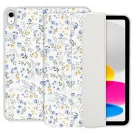   Tech-Protect Sc Pen Apple iPad 11 2025 / iPad 10.9 2022 oldalra nyíló, kitámasztható mappa tok ceruza tartóval, virág minta