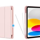 Tech-Protect Sc Pen Apple iPad 11 2025 / iPad 10.9 2022 oldalra nyíló, kitámasztható mappa tok ceruza tartóval, rózsaszín