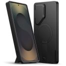 Tech-Protect Kevlar Aura Samsung Galaxy S25 Ultra MagSafe tok kameravédelemmel, kitámasztóval, fekete-narancs