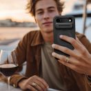 Tech-Protect Kevlar Aura Apple iPhone Air (2025) MagSafe tok kameravédelemmel, kitámasztóval, fekete-narancs