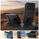 Tech-Protect Kevlar Aura Apple iPhone 17 MagSafe tok kameravédelemmel, kitámasztóval, fekete-narancs