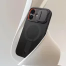 Tech-Protect Kevlar Aura Apple iPhone 17 MagSafe tok kameravédelemmel, kitámasztóval, fekete-narancs