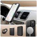 Tech-Protect Kevlar Aura Apple iPhone 17 Pro MagSafe tok kameravédelemmel, kitámasztóval, fekete-narancs