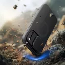 Tech-Protect Kevlar Aura Apple iPhone 17 Pro Max MagSafe tok kameravédelemmel, kitámasztóval, fekete-narancs