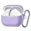 Tech-Protect Samsung Galaxy Buds 3 / 3 FE / 3 Pro szilikon tok, karabinerrel, lila