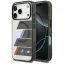 BMW M IML Metal Buttons Tricolor Lines Apple iPhone 17 Pro MagSafe hátlap tok, antracit szürke
