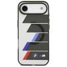 BMW M IML Metal Buttons Tricolor Lines Apple iPhone Air (2025) MagSafe hátlap tok, antracit szürke