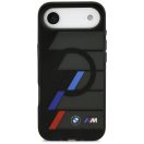BMW M IML Metal Buttons Tricolor Lines Apple iPhone Air (2025) MagSafe hátlap tok, fekete