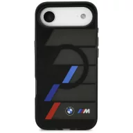   BMW M IML Metal Buttons Tricolor Lines Apple iPhone Air (2025) MagSafe hátlap tok, fekete