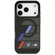   BMW M IML Metal Buttons Tricolor Lines Apple iPhone 17 Pro MagSafe hátlap tok, fekete