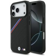   BMW M Tricolor Metal Logo Apple iPhone 17 Pro Max MagSafe hátlap tok, fekete