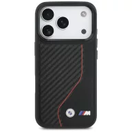   BMW M Carbon Line & Logo Apple iPhone 17 Pro Max MagSafe hátlap tok, fekete-piros