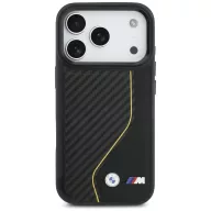   BMW M Carbon Line & Logo Apple iPhone 17 Pro Max MagSafe hátlap tok, fekete-sárga