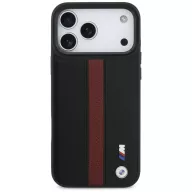   BMW M Perforated Stripe Logo Apple iPhone 17 Pro MagSafe hátlap tok, fekete-piros