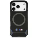 BMW M IML Metal Buttons & Logo Apple iPhone 17 Pro Max MagSafe hátlap tok, fekete-kék
