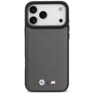   BMW M Quilted Logo Apple iPhone 17 Pro Max MagSafe hátlap tok, antracit szürke