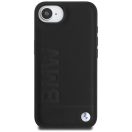 BMW Leather Hot Stamp Apple iPhone 17e / iPhone 16e MagSafe bőr hátlap tok, fekete