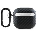BMW PU Carbon M Collection AirPods 4 tok karabinerrel, fekete