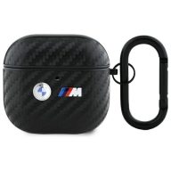   BMW Carbon Double Metal Logo AirPods 4 tok karabinerrel, fekete