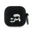Karl Lagerfeld Silicone Karl&Chaupette Head 3D Apple AirPods 4 szilikon tok, fekete