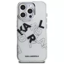 Karl Lagerfeld IML Sketched Graphic Apple iPhone 16 Pro Max hátlap tok kameravédő peremmel, átlátszó