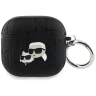   Karl Lagerfeld Monogram Karl & Choupette Head Apple AirPods 4 tok, fekete