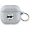 Karl Lagerfeld Monogram Choupette Head Apple AirPods 4 tok, ezüst