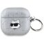 Karl Lagerfeld Monogram Choupette Head Apple AirPods 4 tok, ezüst