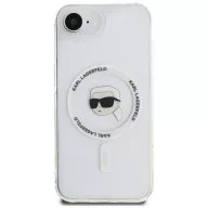   Karl Lagerfeld IML Metal Karl Head iPhone 17e / iPhone 16e hátlap tok, MagSafe, fehér