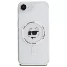 Karl Lagerfeld IML Metal Choupette Head iPhone 17e / iPhone 16e hátlap tok, MagSafe, fehér