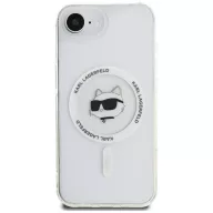   Karl Lagerfeld IML Metal Choupette Head iPhone 17e / iPhone 16e hátlap tok, MagSafe, fehér
