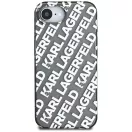 Karl Lagerfeld IML Repeat Logo iPhone 17e / iPhone 16e hátlap tok, ezüst