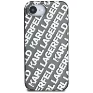   Karl Lagerfeld IML Repeat Logo iPhone 17e / iPhone 16e hátlap tok, ezüst