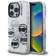   Karl Lagerfeld IML Multi K&C Head Pattern iPhone 16 Pro Max hátlap tok kameravédelemmel, átlátszó