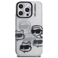   Karl Lagerfeld IML Multi K&C Head Pattern iPhone 16 Pro Max hátlap tok kameravédelemmel, átlátszó