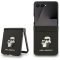 Karl Lagerfeld Saffiano Karl&Choupette Pin Samsung Galaxy Z Flip 7 hátlap tok, fekete