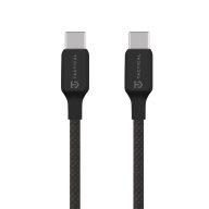   Tactical Stitch Thread USB-C-USB-C töltő- és adatkábel, szilikon, 0,3m, fekete