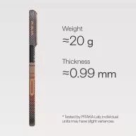   Pitaka Ultra Slim Apple iPhone 18 Pro / 17 Pro hátlap tok, Aramid, MagSafe, sunset