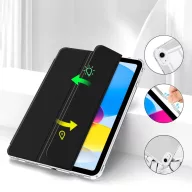   Tech-Protect Sc Pen Hybrid Apple iPad 11 2025 / 10.9 2022 oldalra nyíló, kitámasztható mappa tok ceruza tartóval, fekete