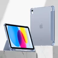   Tech-Protect Sc Pen Hybrid Apple iPad 11 2025 / 10.9 2022 oldalra nyíló, kitámasztható mappa tok ceruza tartóval, kristály kék