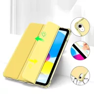  Tech-Protect Sc Pen Hybrid Apple iPad 11 2025 / 10.9 2022 oldalra nyíló, kitámasztható mappa tok ceruza tartóval, kristály sárga