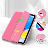   Tech-Protect Sc Pen Hybrid Apple iPad 11 2025 / 10.9 2022 oldalra nyíló, kitámasztható mappa tok ceruza tartóval, kristály magenta