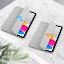 Tech-Protect Sc Pen Apple iPad 11 2025 / 10.9 2022 oldalra nyíló, kitámasztható mappa tok ceruza tartóval, szürke